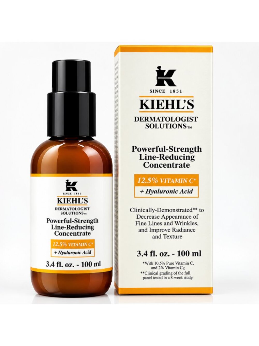 Kiehl’s Powerful-Strength Line-Reducing Concentrate 3.4 oz Hyaluronic Acid New - Picture 1 of 1